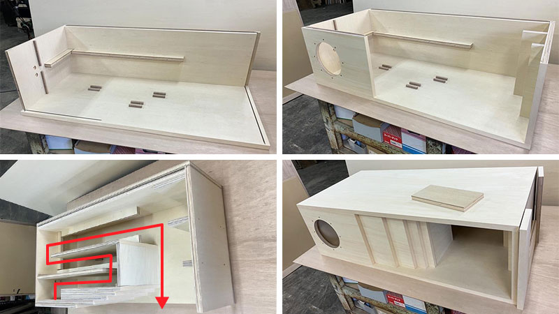 バックロードホーン Speaker のエンクロージャーボックスの制作過程
